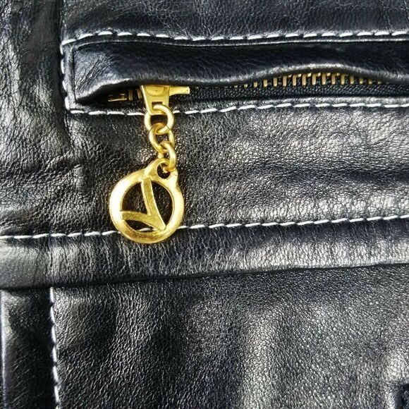 Laurel by Escada Black Leather Jacket - Picture 10 of 12